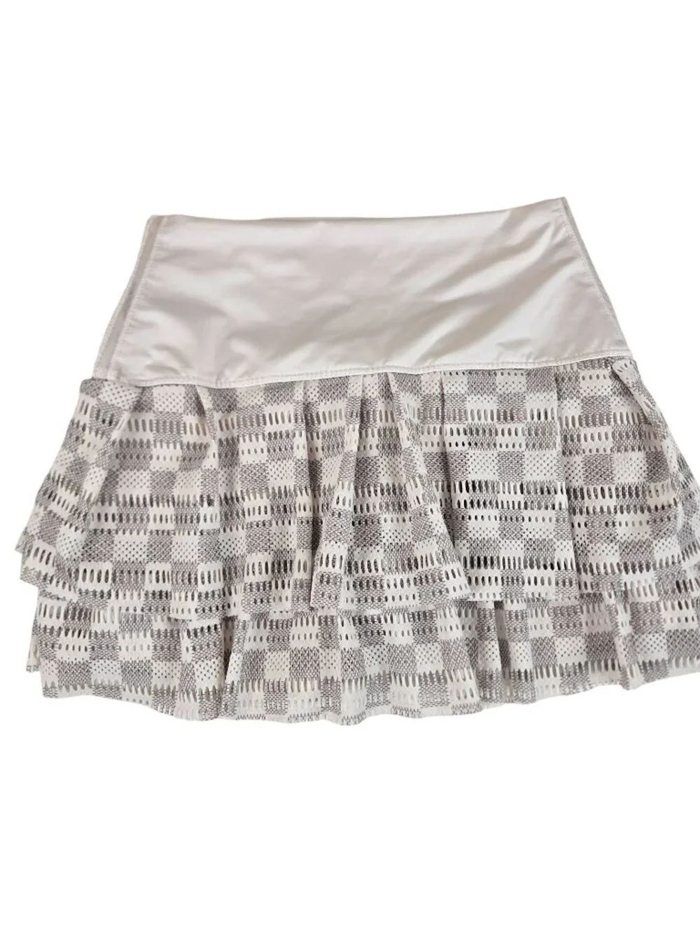 Bethanie Mattek-Sands Lucky In Love White Layered Lace Tennis Skirt Skort S